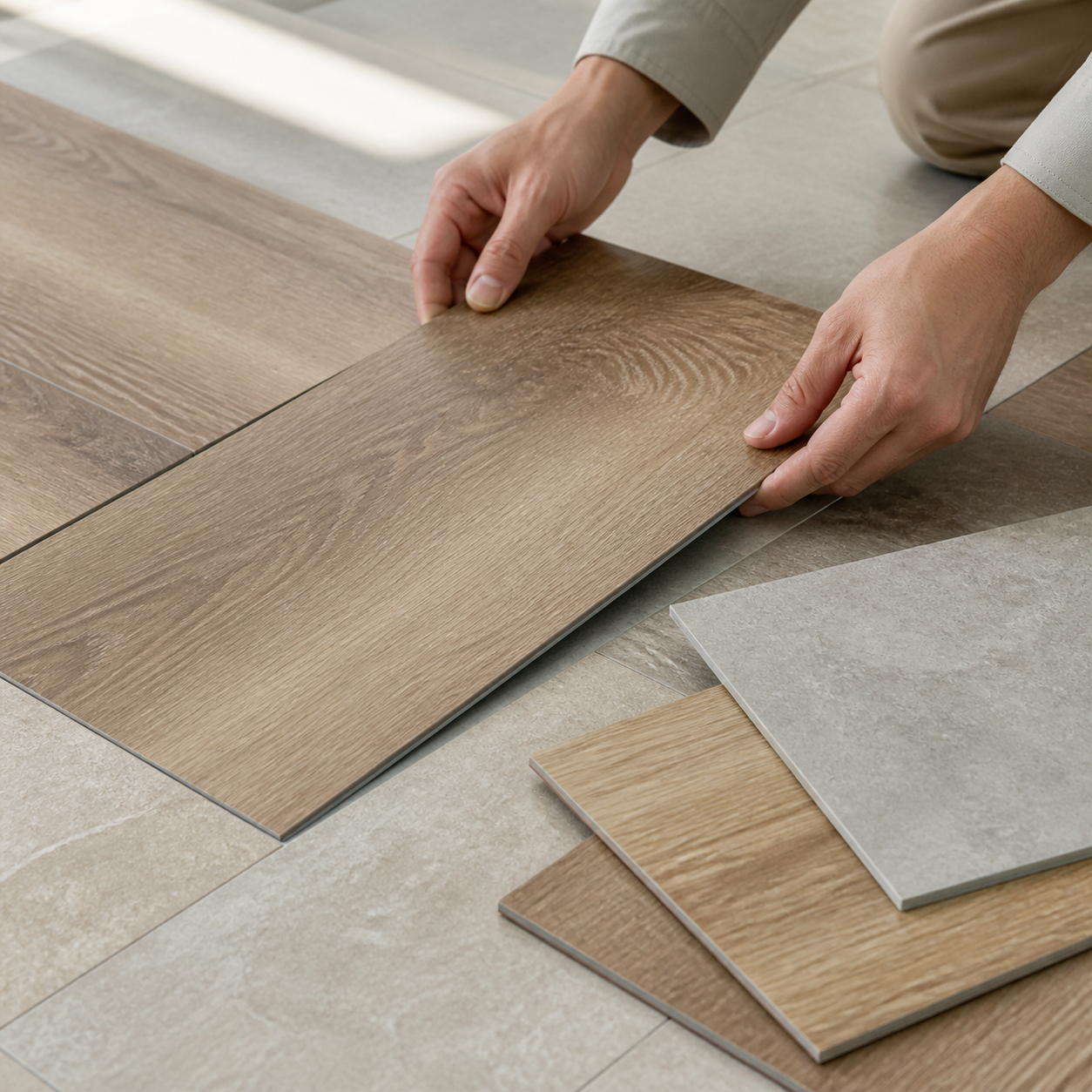 Floor tile installation image